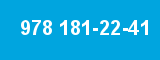 978 181-22-41 978 181-22-41